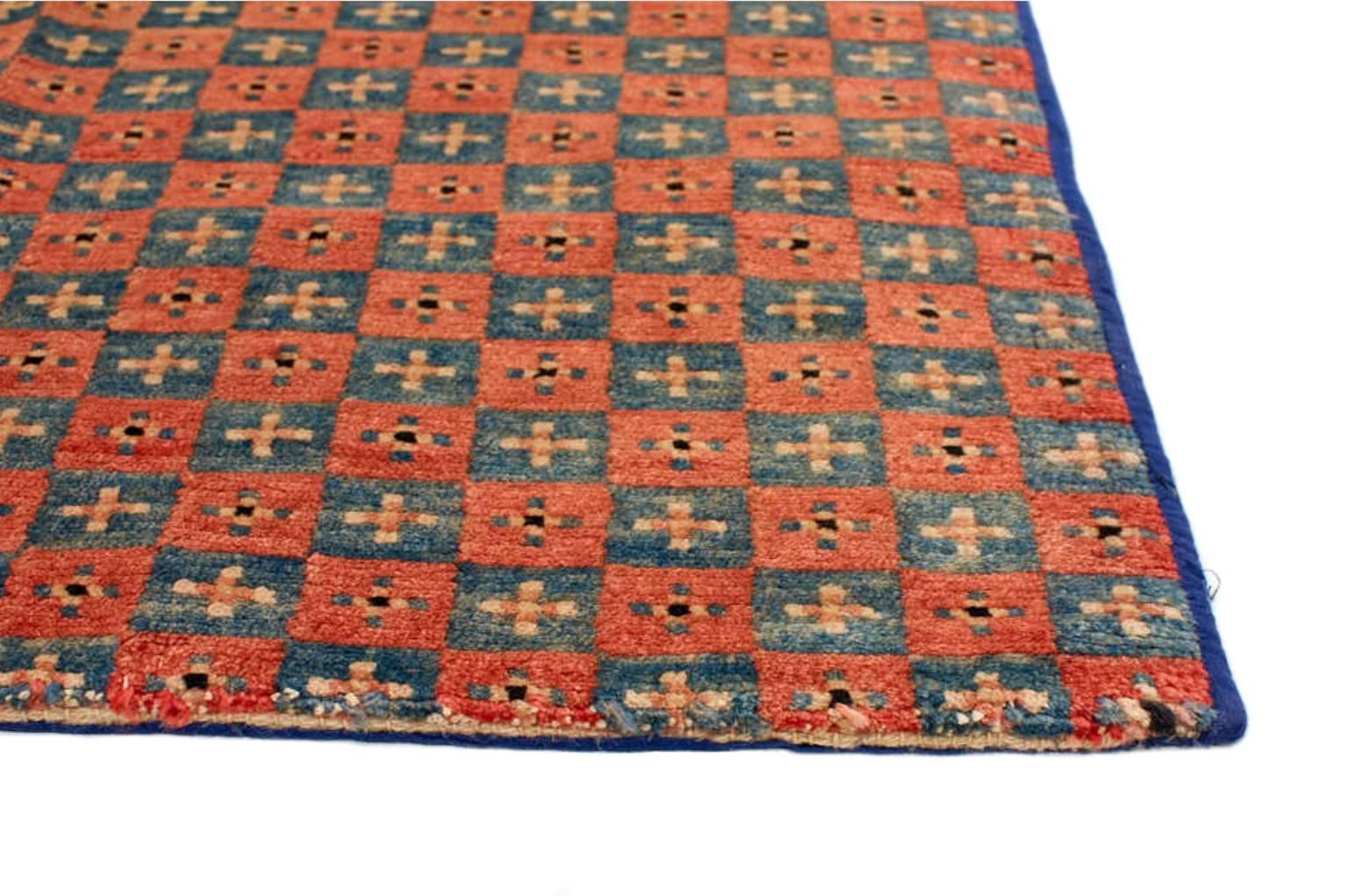 Hand-Woven Vintage Tibetan Wool Rug
