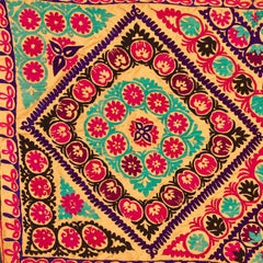 Vintage Peach Suzani Textile