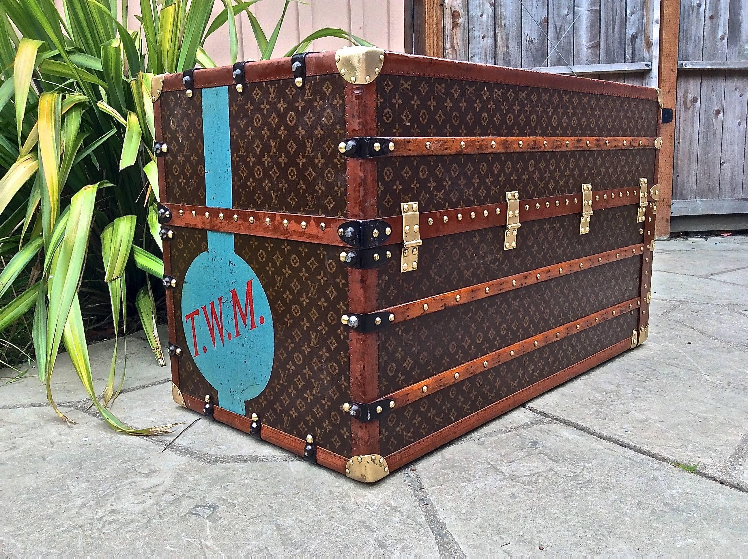 Louis Vuitton Vintage Double Wardrobe Steamer Trunk For Sale 3