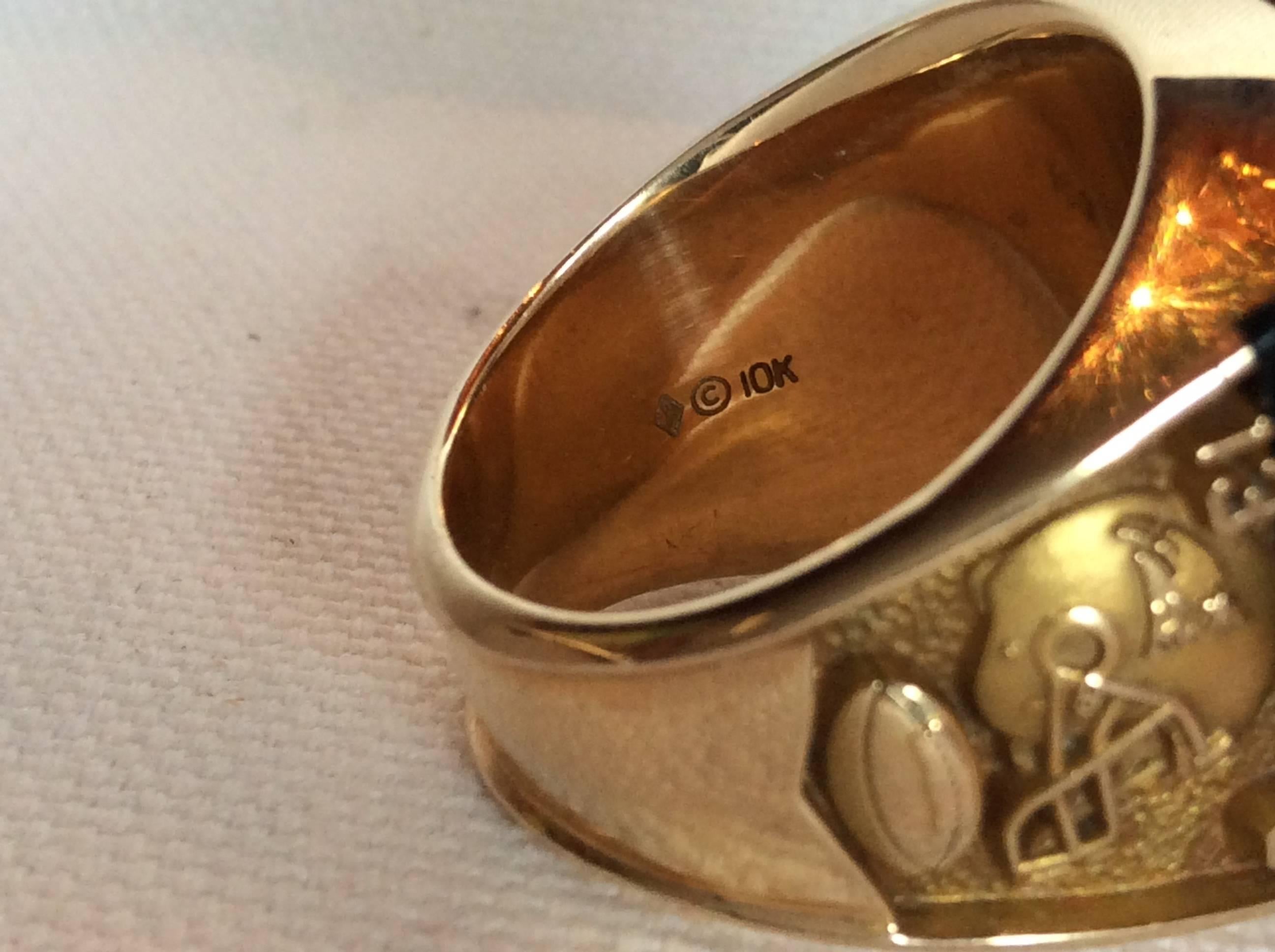 1996 New England Patriots AFC Championship Staff Ring, All Real Diamond NFL gold For Sale 4