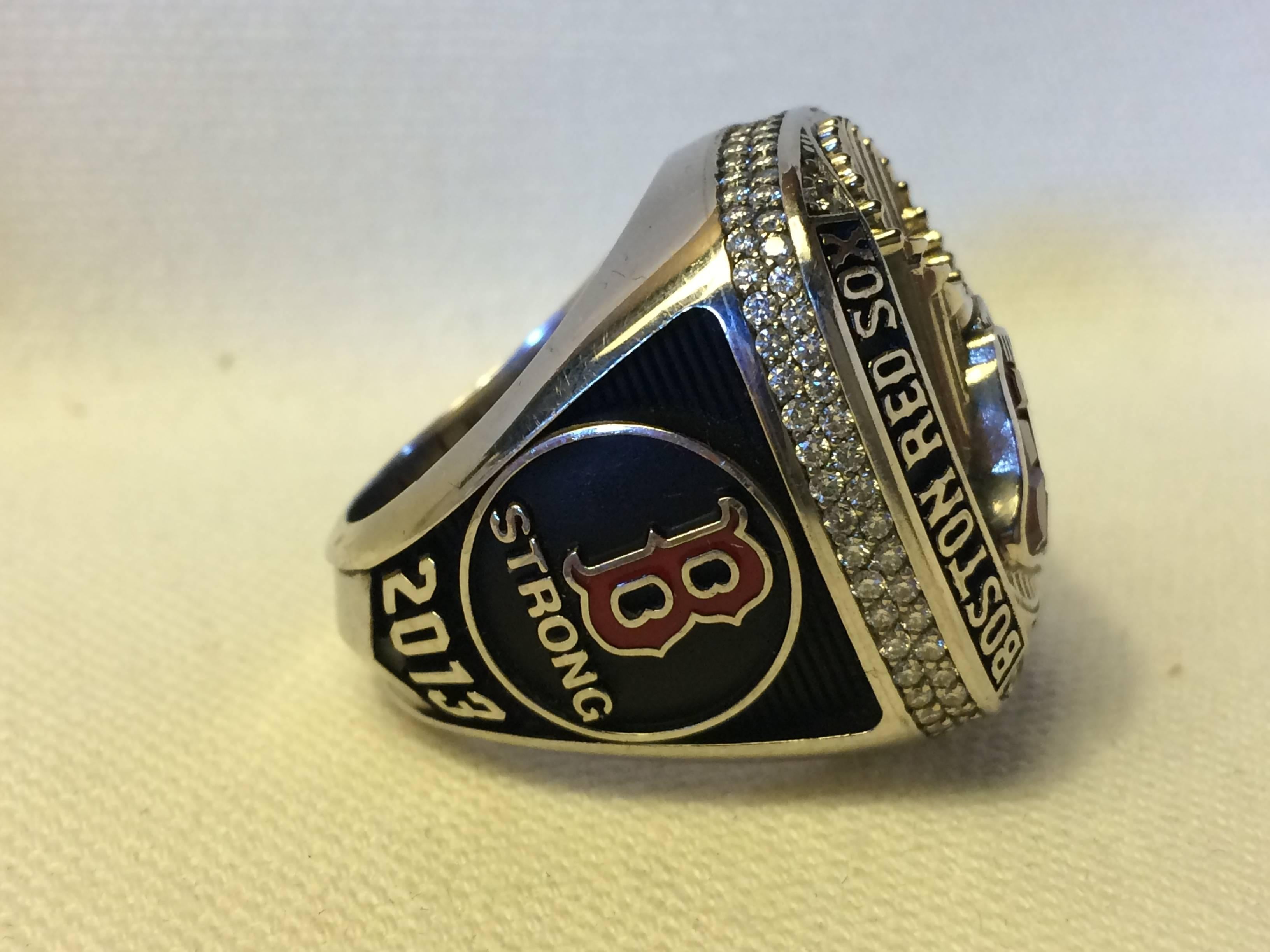 2013 Boston Red Sox World Series Championship Ring, Diamonds, Rubies, Sapphires 1