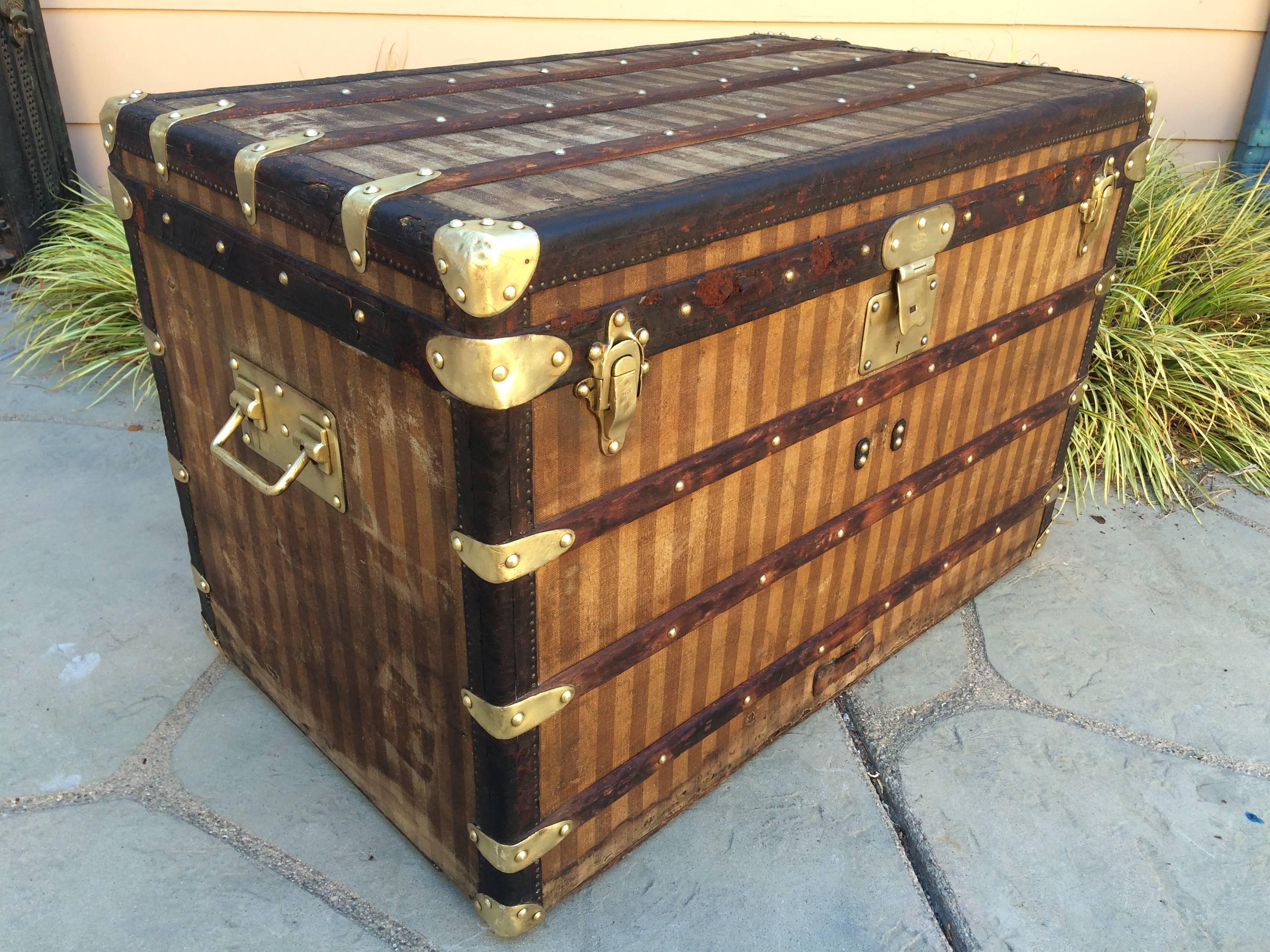 Louis Vuitton Rayee Steamer Trunk  For Sale 1