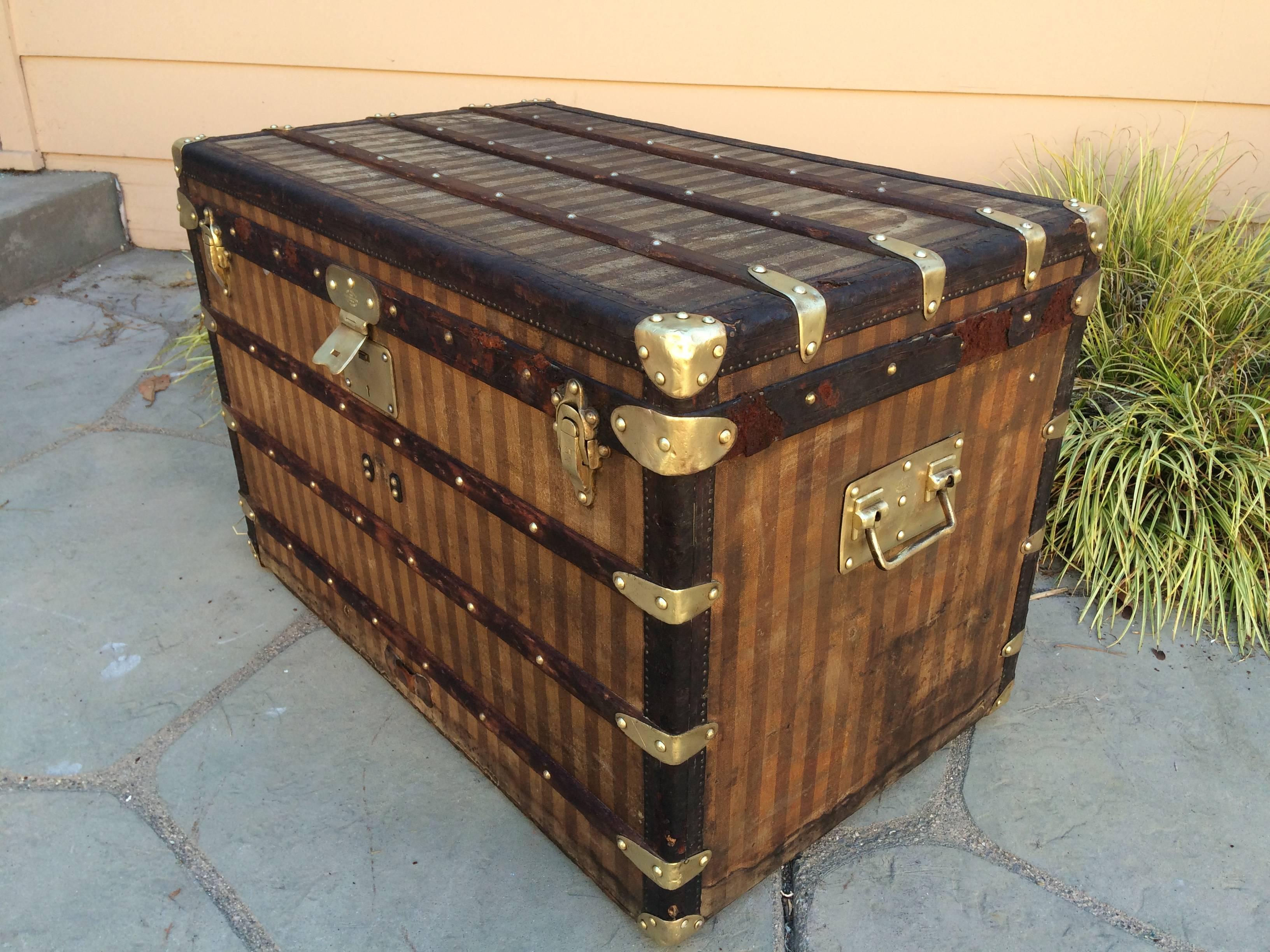 Louis Vuitton Rayee steamer trunk with all original hardware including original latches, handles and interior including tray. Please see pictures for details.