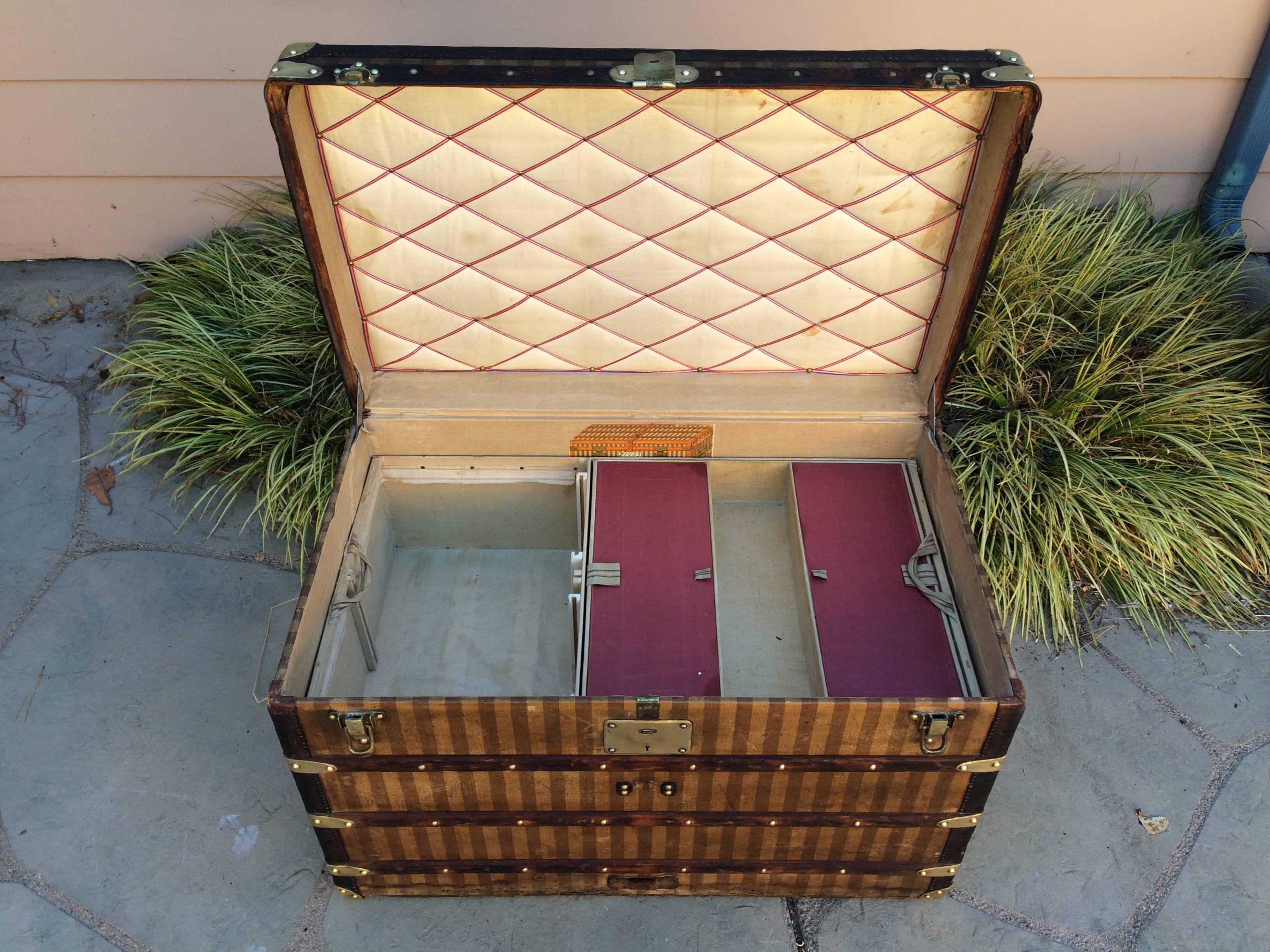 Louis Vuitton Rayee Steamer Trunk  For Sale 3