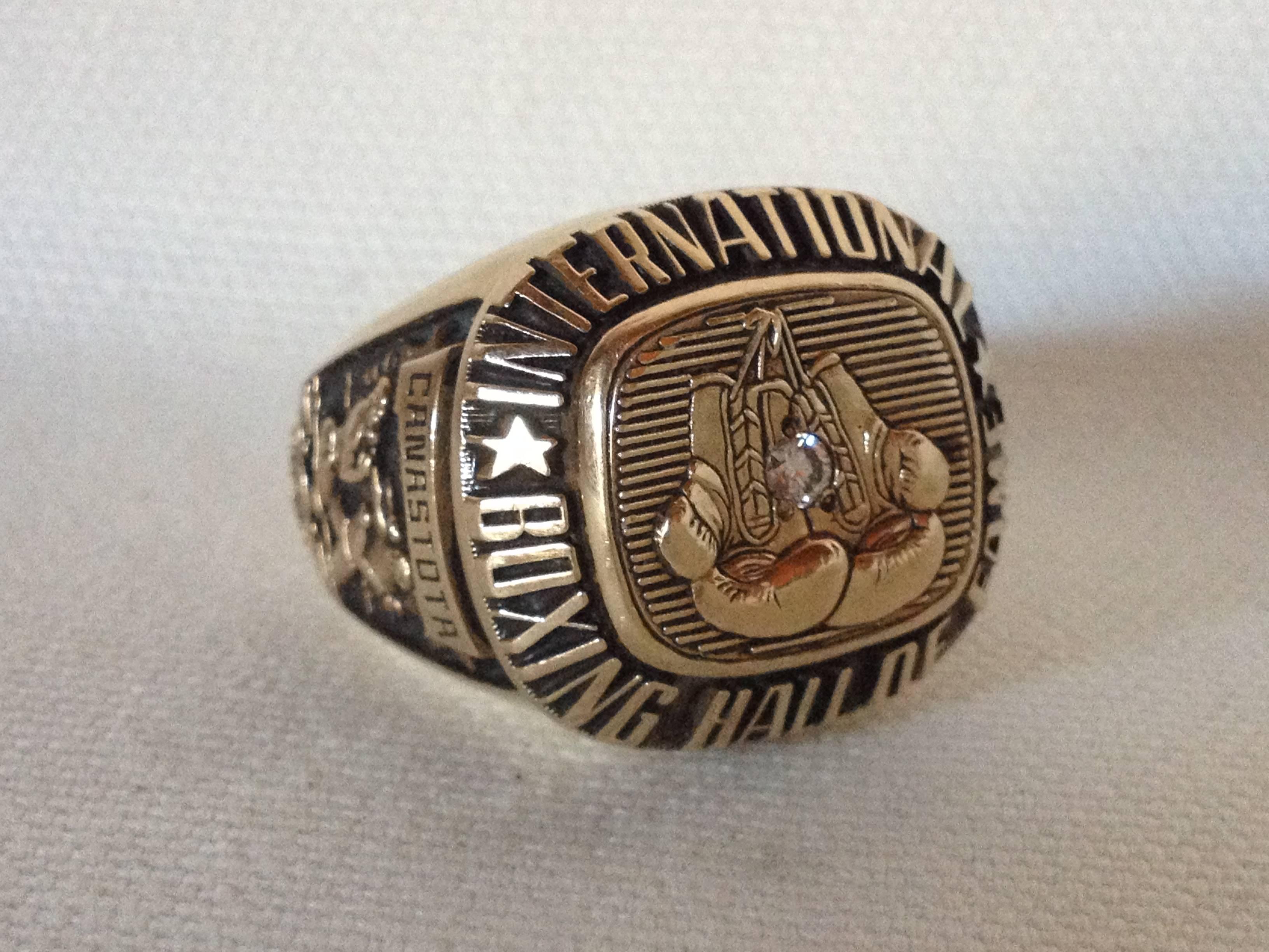 Riddick Bowe International Boxing Hall of Fame Ring fighting sports gold diamond For Sale 1