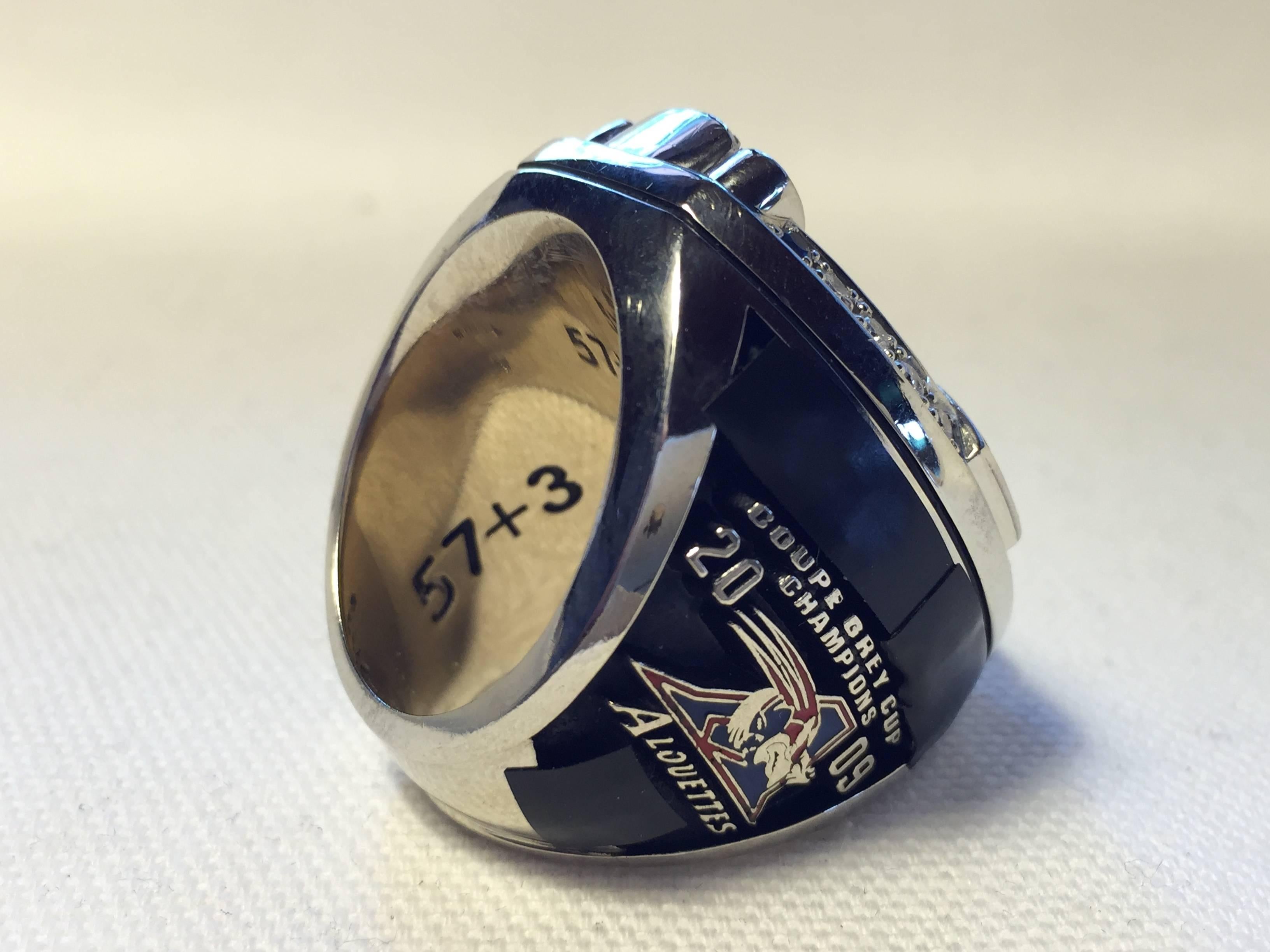 Contemporary 2009 Montreal Alouettes CFL Grey Cup Championship Players Ring football nfl gold For Sale