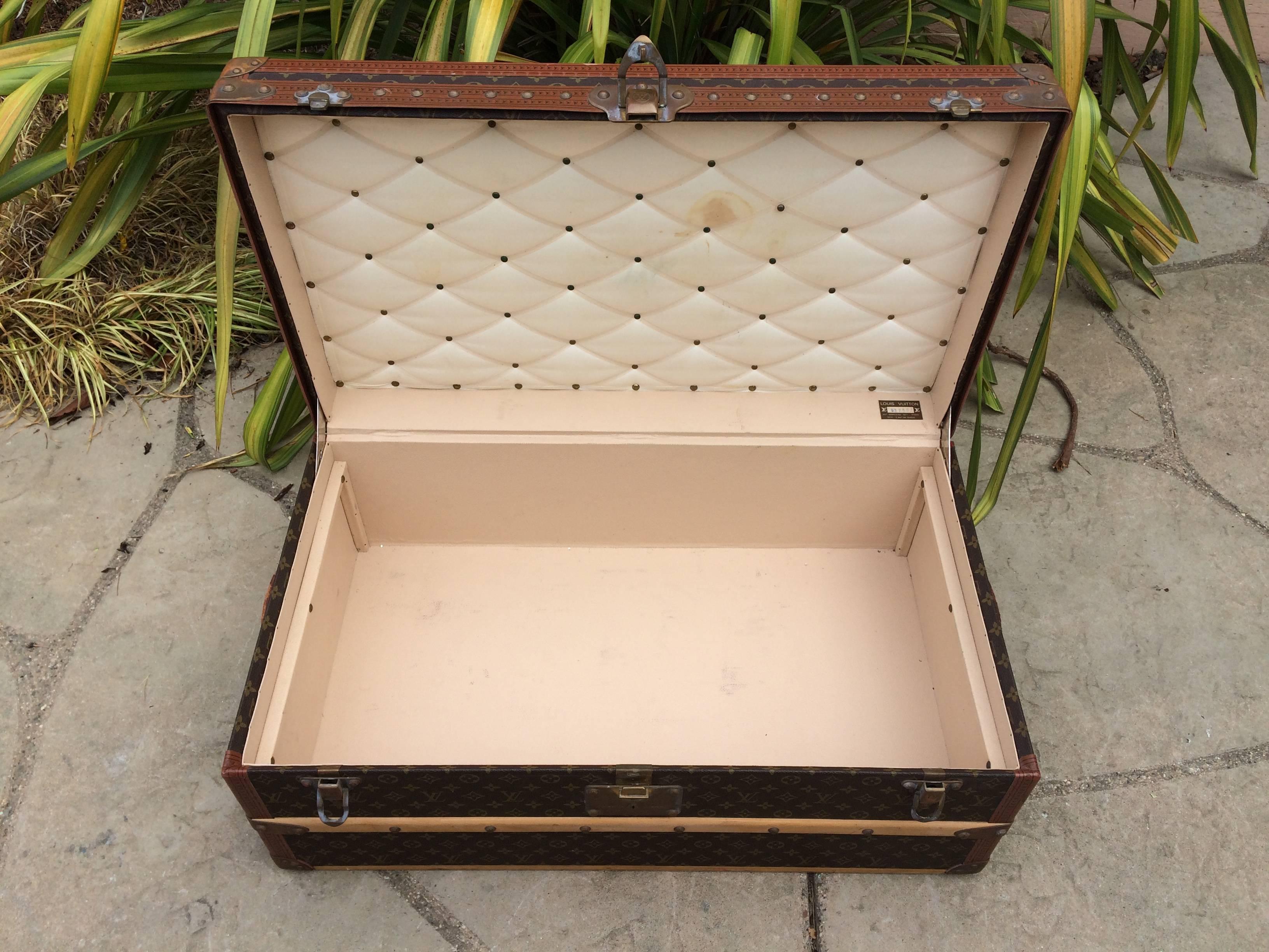 Louis Vuitton Antique Monogram Cabin Steamer Trunk Goyard Purse bag suitcase  For Sale 3