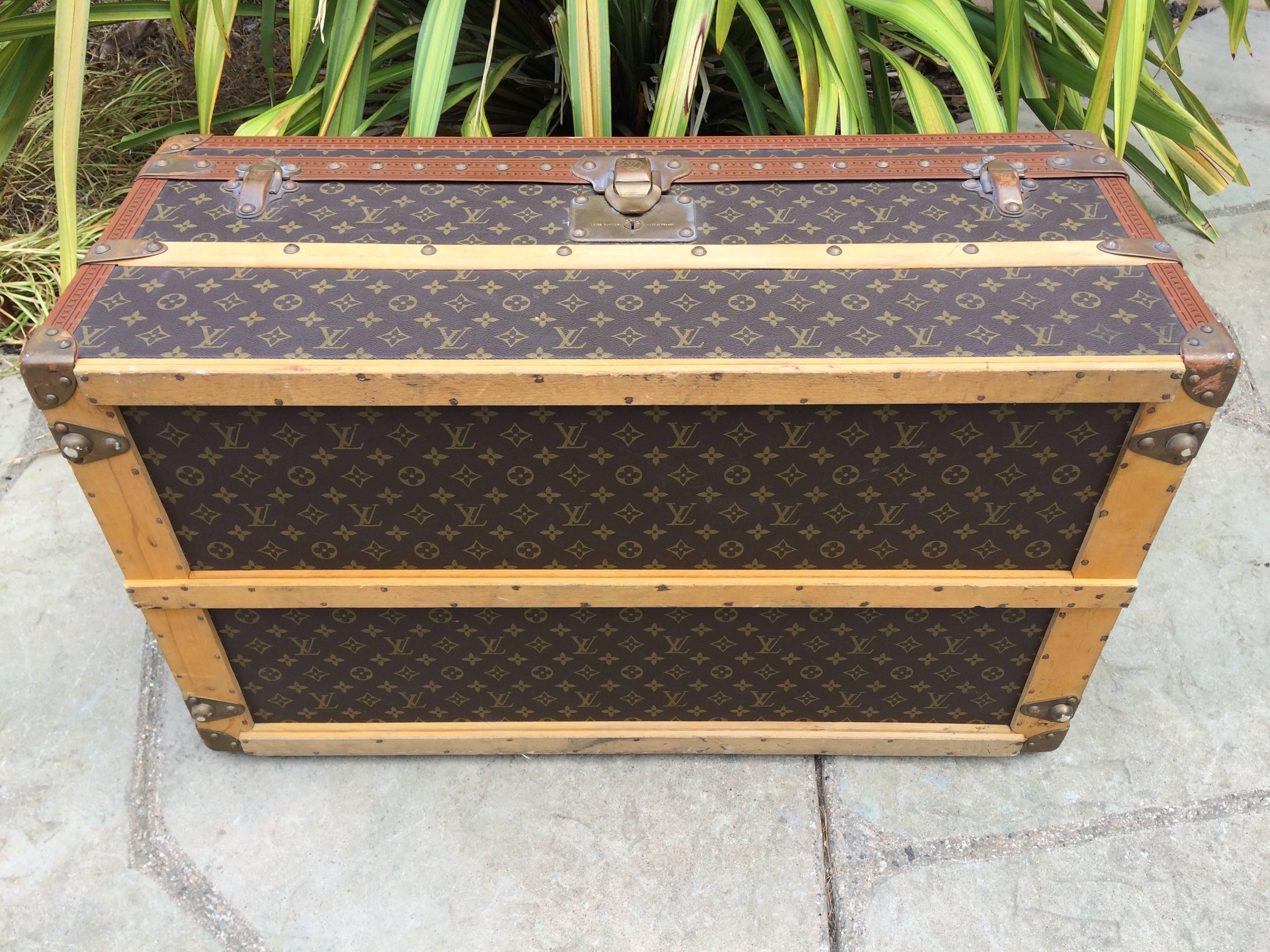 Louis Vuitton Antique Monogram Cabin Steamer Trunk Goyard Purse bag suitcase  For Sale 2