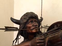 Harold Shelton "Defender of the Dakota" Indian Native American Bronze Statue art