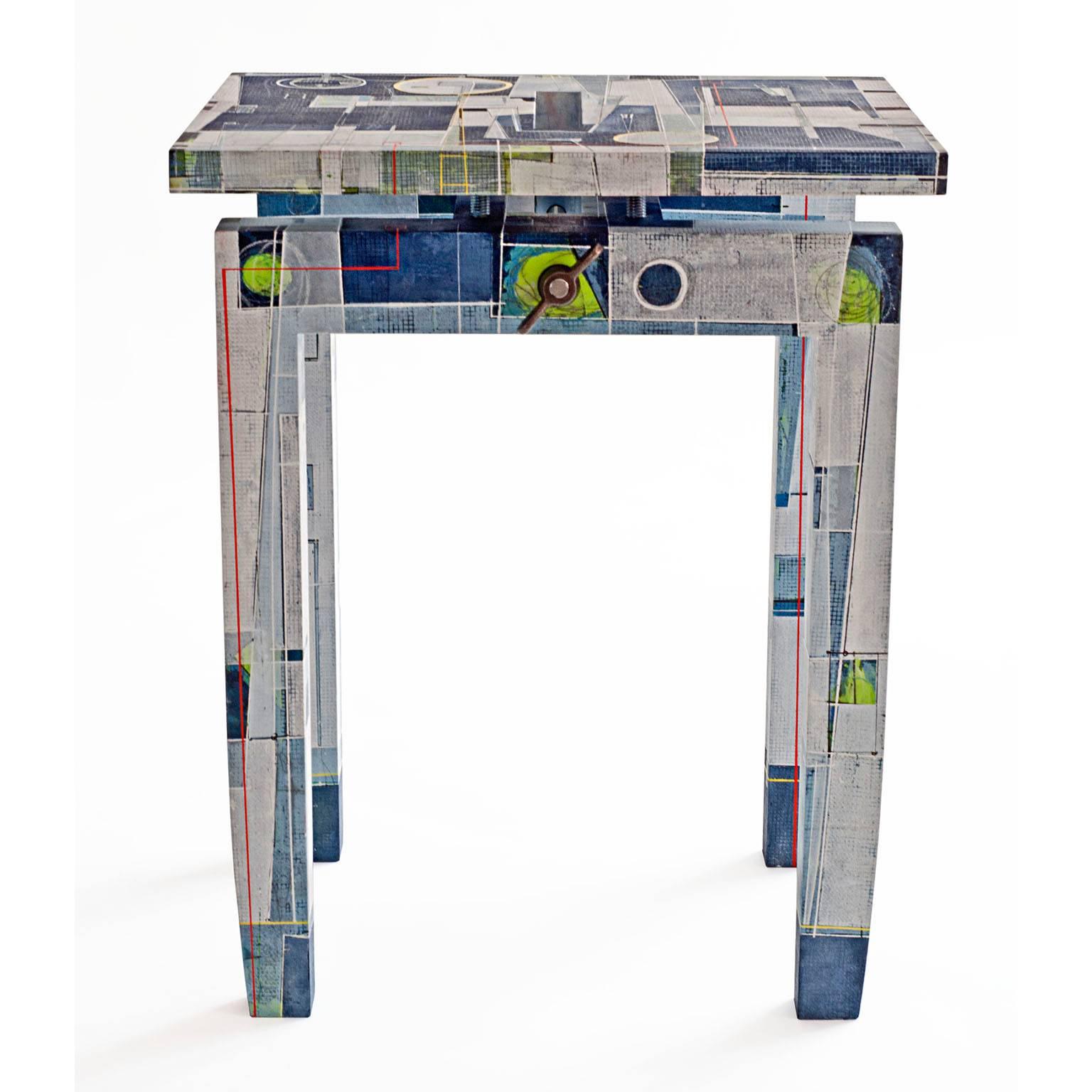 Benchlet "Color by Todd Germann" 2013

I love Todd Germann's work. His paintings are beautiful blueprints, intricately detailed and richly layered elevation drawings that conjure imagination-filling worlds of structure. Before he
