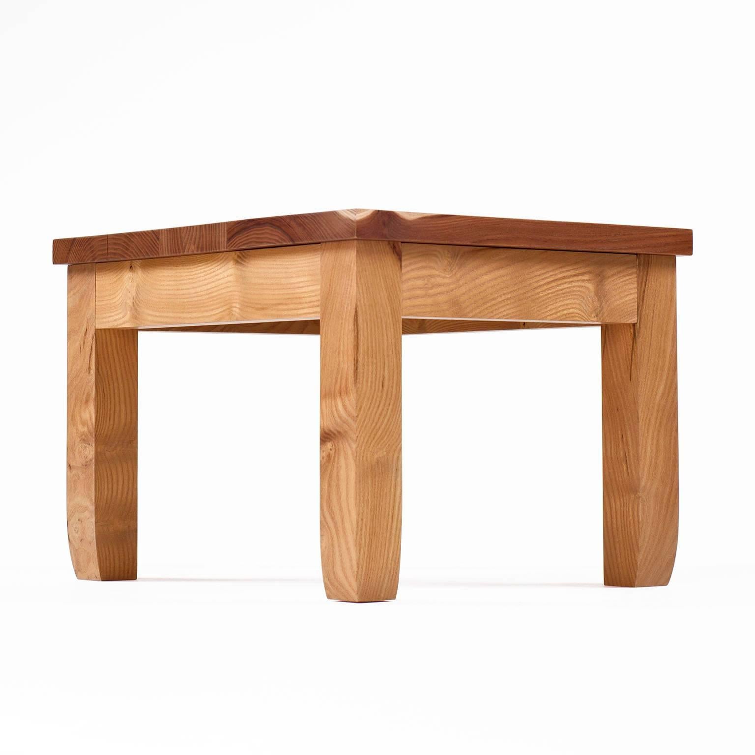 Prayer stool 05
mulberry
48 40 33H ( 18.875 x 15.875 x 13H" ) 
water-base clear-coat protective finish
2016

One step up towards reaching your inner goals or your upper shelves. The perfect front hall shoe bench, plant stand, luggage rack.