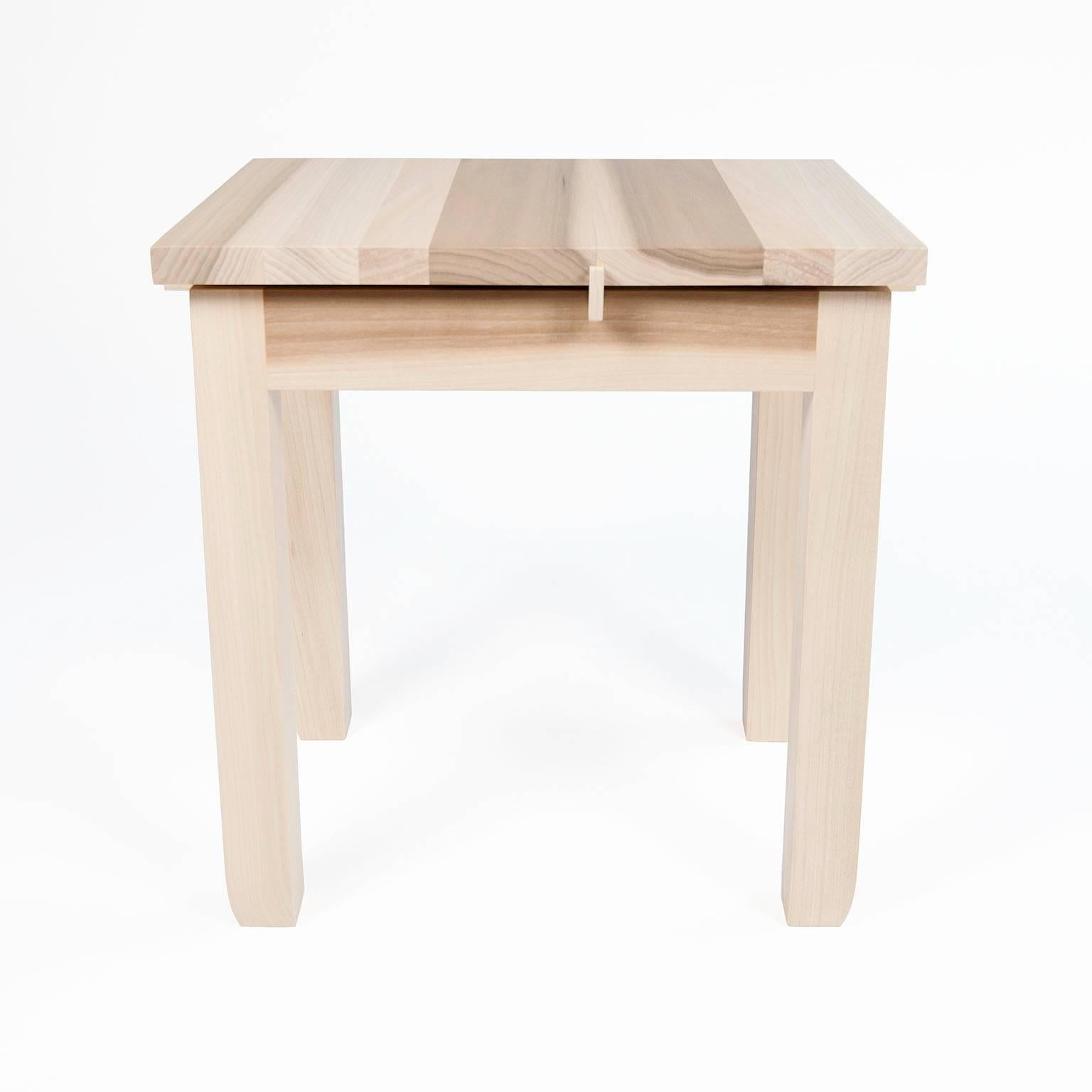 Modern Contemporary Hardwood Tulipwood Small Bench Stool or Side Table in Stock For Sale