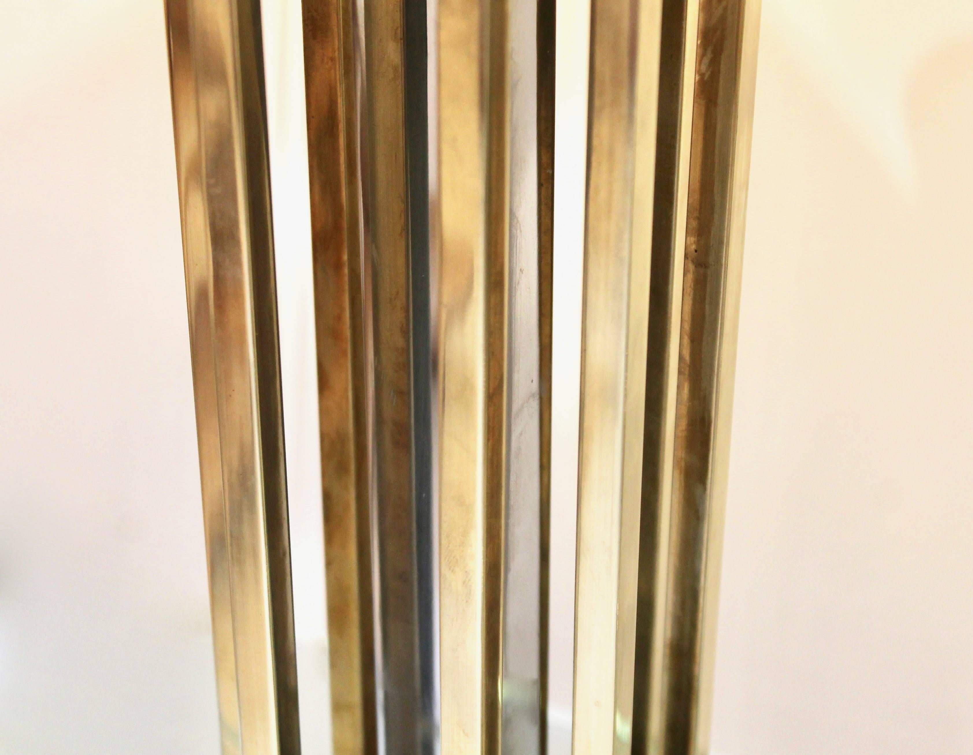 Pair of Brass and Chrome Table Lamps by Willy Daro, circa 1970 In Good Condition In Brussels, BE