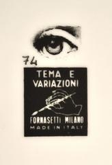 Set of Six "Tema E Variazioni" Fornasetti Milano Porcelain Plates