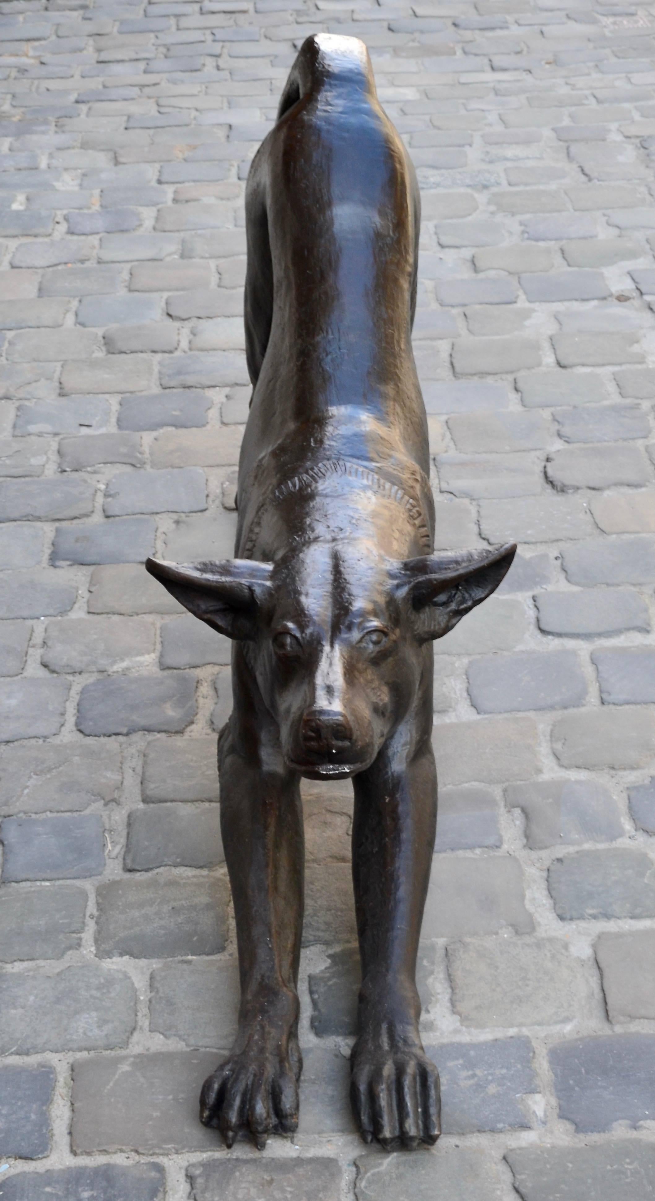 Bronze Dog Sculpture by Jacques Talmar, Contemporary Edition III/IV, Belgium 