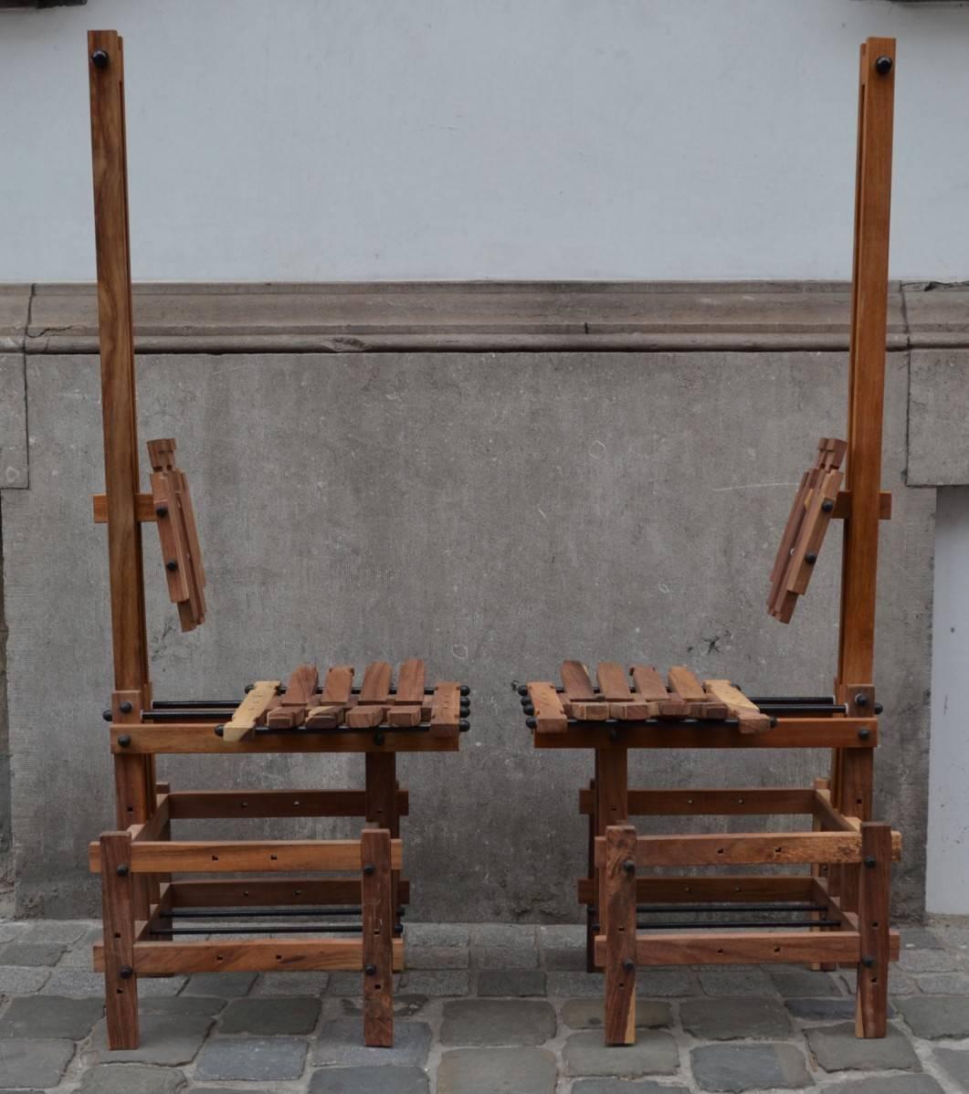Modern Set of Four Anacleto Spazzapan 1980s Chairs