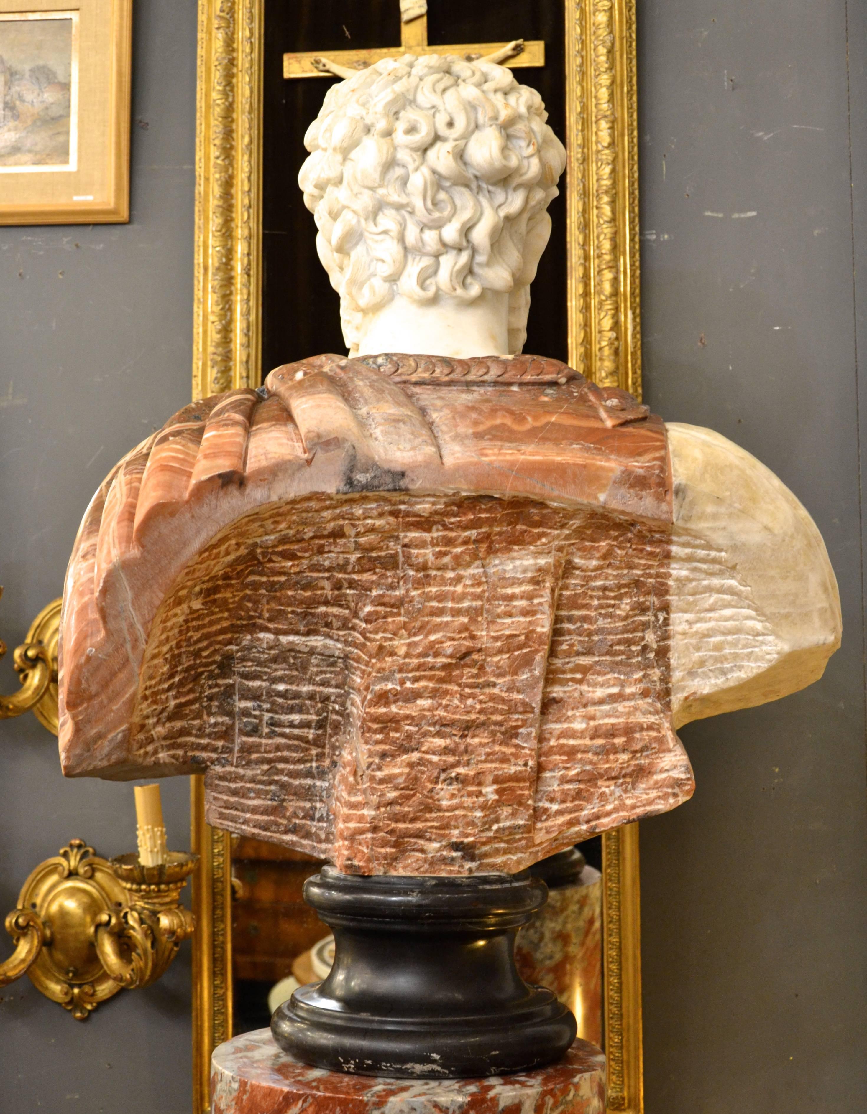 Beautiful Italian Marble Bust In Excellent Condition In Brussels, BE