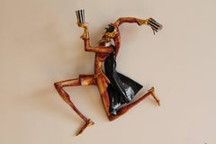 Arlequines, 1950 Lámparas de pared escultóricas Otello Rosa para San Polo Venezia Cerámica