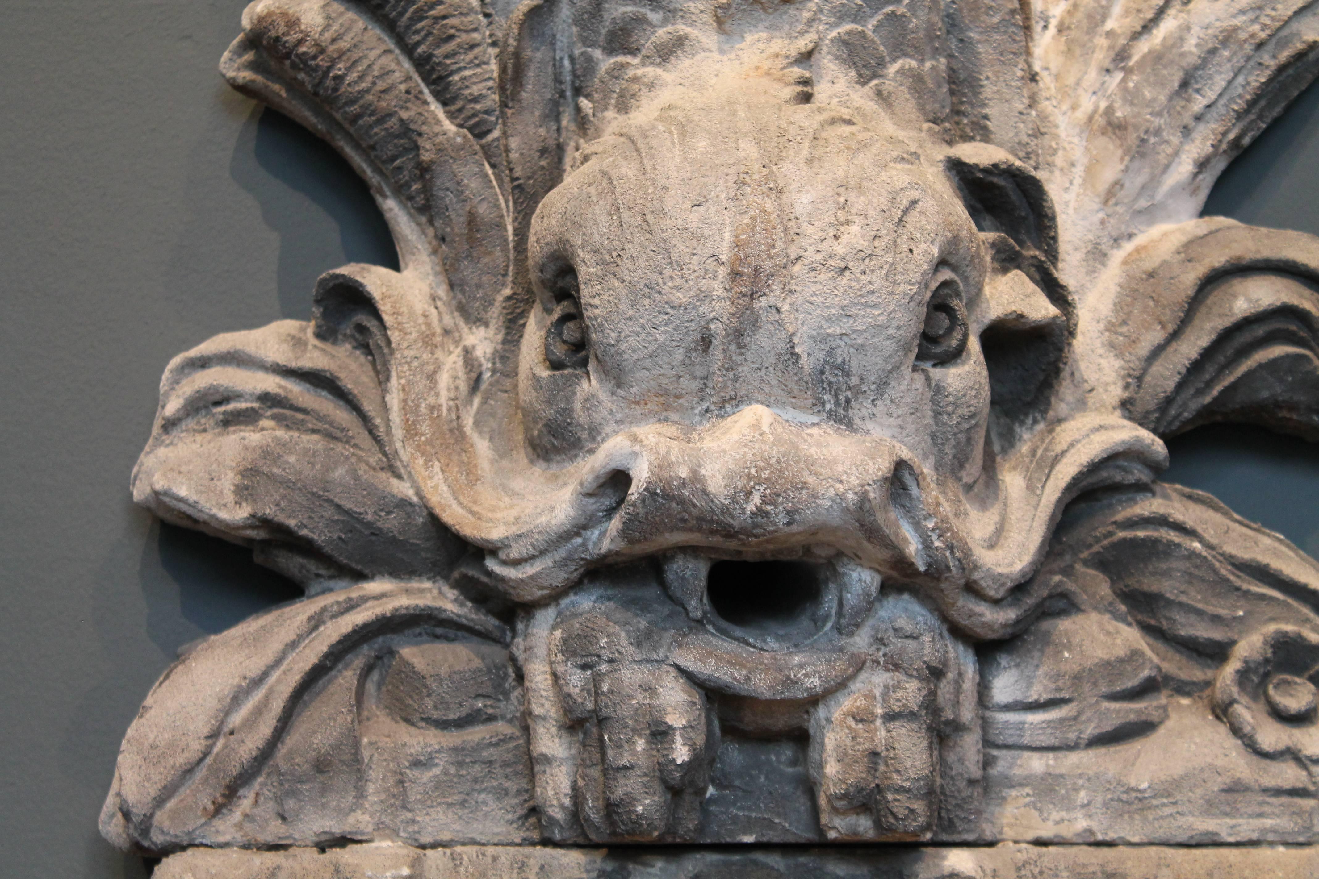 Carved 19th Century Italian Fountain in Vicenza Stone