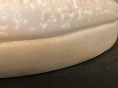 "Amor Secreto" 19th Century Carrara Marble Sculpture Signed Antonio Rossetti