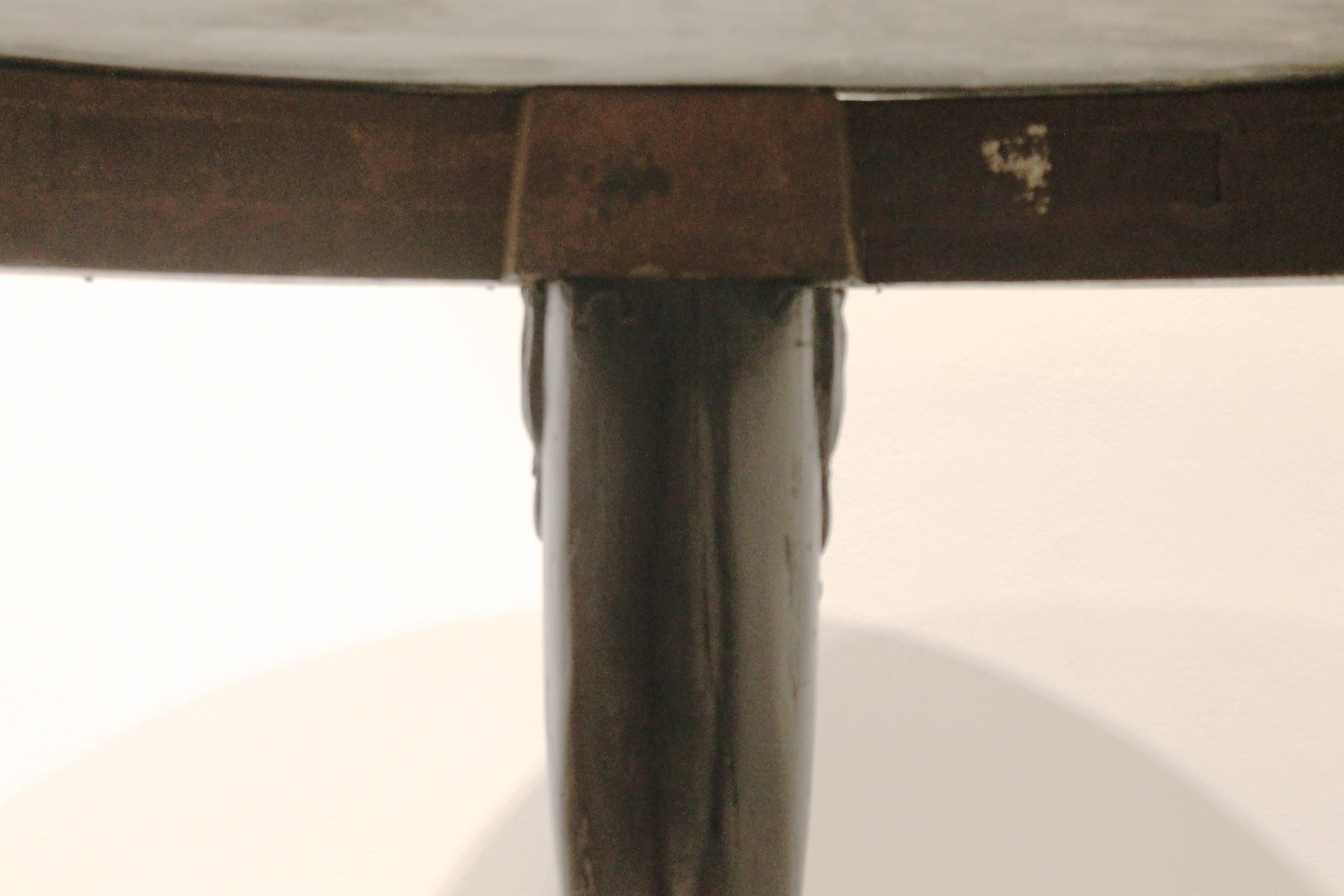 Carved Fauna Head Empire Tripod Pedestal Table in Mahogany, Marble & Giltbronze 4