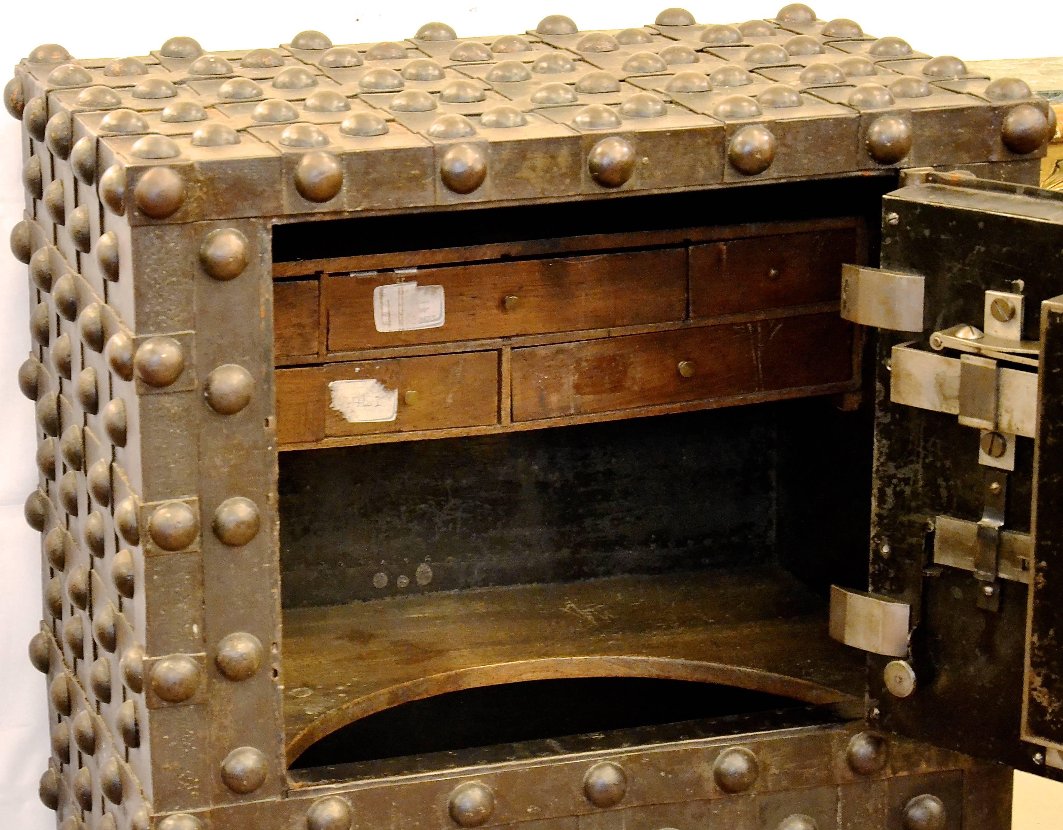 Beautiful Early 19th Century French Empire Studded Safe, Trunk 5