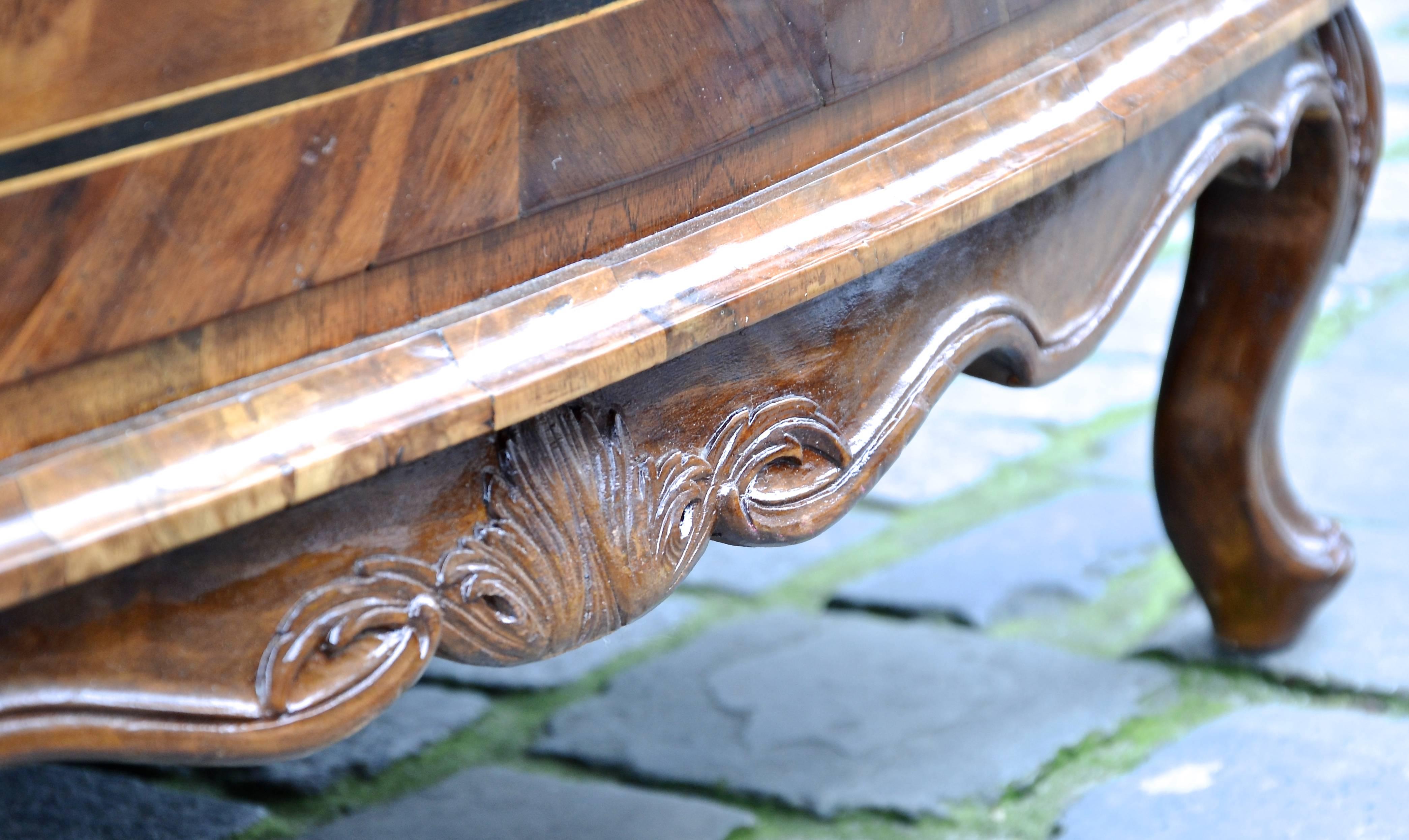 18th Century and Earlier 18th Century German Marquetry Chest of Drawers For Sale