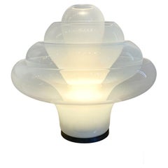 Lotus-Tischlampe von Carlo Nason für Mazegga, Muranoglas, Italien, 1960er Jahre