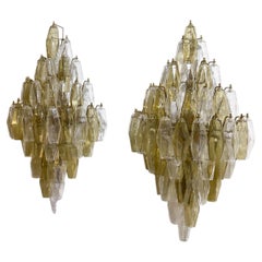 Pair of Murano Glass "Poliedri" Wall Sconces by Carlo Scarpa for Venini, 1960s