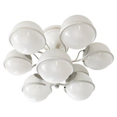 White Chandelier Mod. 2042-9 by Gino Sarfatti for Arteluce, Italy, 1960s