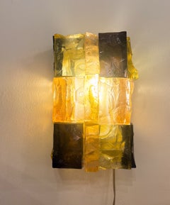 Par de apliques de patchwork, Jean Simon Labret, década de los 70