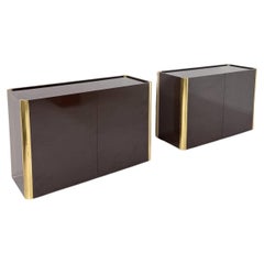 Pair of Lacquered Cabinets in the style of Jean-Claude Mahey, 1970s