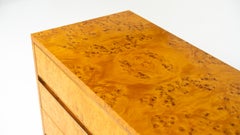 Mid-Century Burl Wood Sideboard attributed to Willy Rizzo, Italy, 1970s