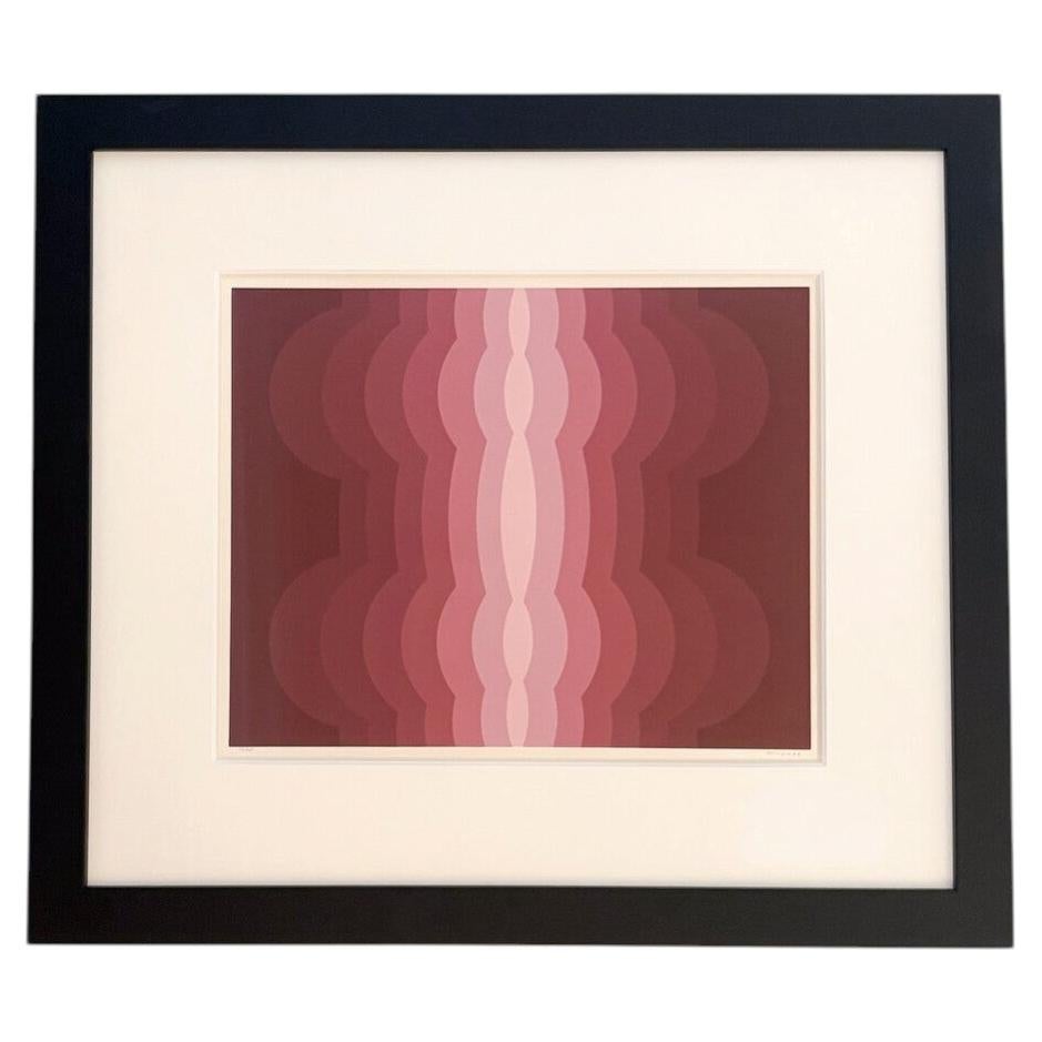 Serigrafia astratta "Pink" di Miodrag, 56/75