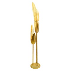 Contemporary Palm Tree Gold Floor Lamp, Italy