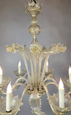 6-Arm Murano Chandelier, 20th Century, Italy