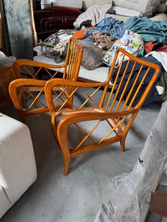 Mid-Century Modern Pair of Armchairs by Paolo Buffa, Italy, 1950s