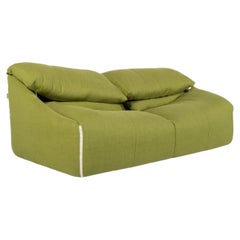 Green Plumy Sofa by Annie Hiéronimus for Cinna, 1980s