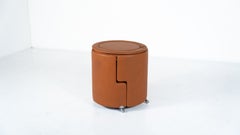 Vanity Mod. Dilly Daily by Luigi Massoni for Poltrona Frau, Brown Leather, 1968