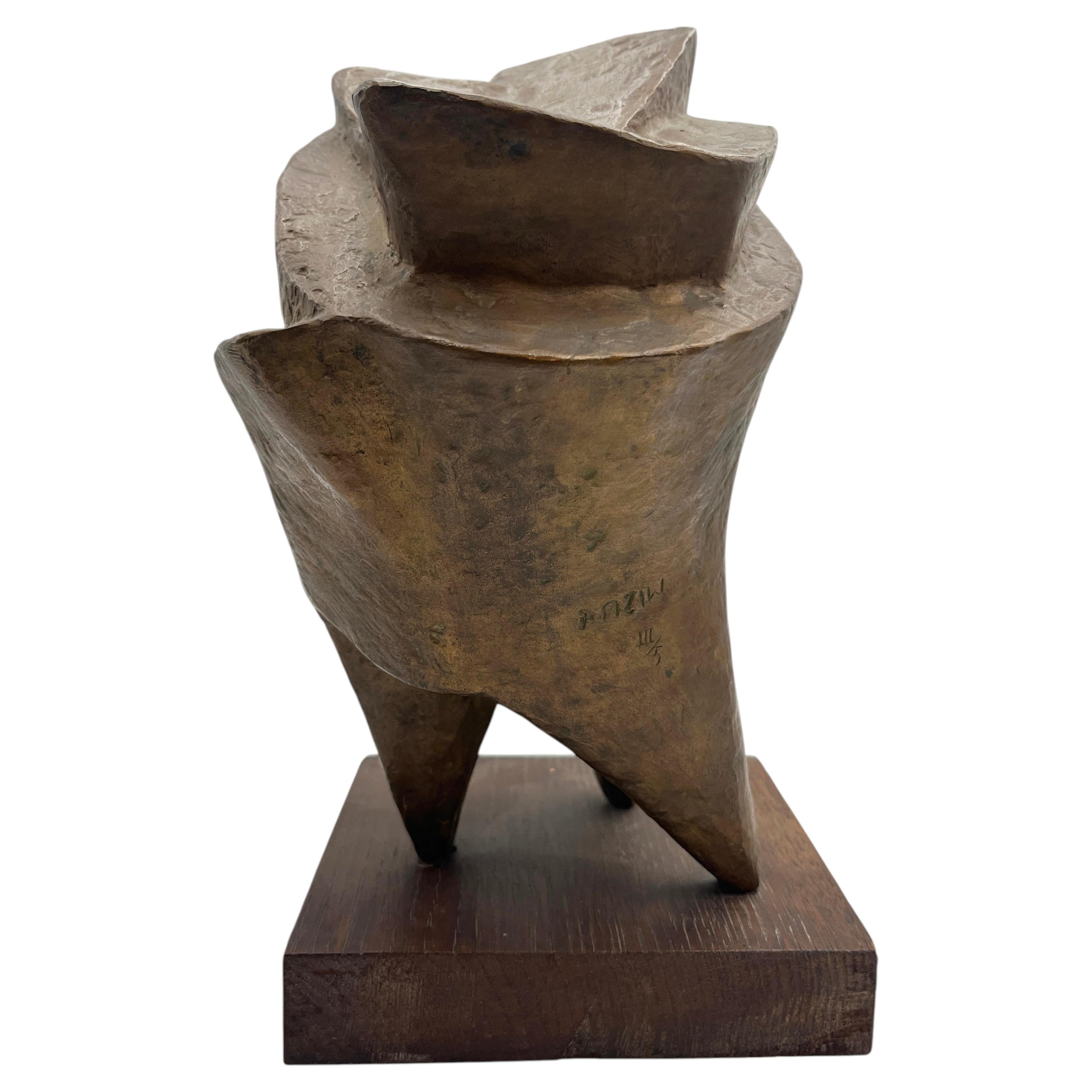 Bronze Sculpture "Borne 2" By Yasuo Mizui, Bronze III/5, 1968