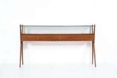 Mid-Century Modern, Wood Console Table, Italy, 1950