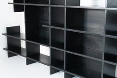 Mid-Century Modern Black Bookcase by Eugenio Gerli for Tecno Milano, Italy, 1966