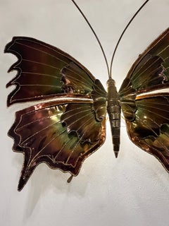 Butterfly Wall Lighting, Brass attributed to Henri Fernandez, France, circa 1970