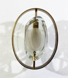 Pair of Wall Lights Mod N°2240 by Max Ingrand for Fontana Arte, Italy, 1960s
