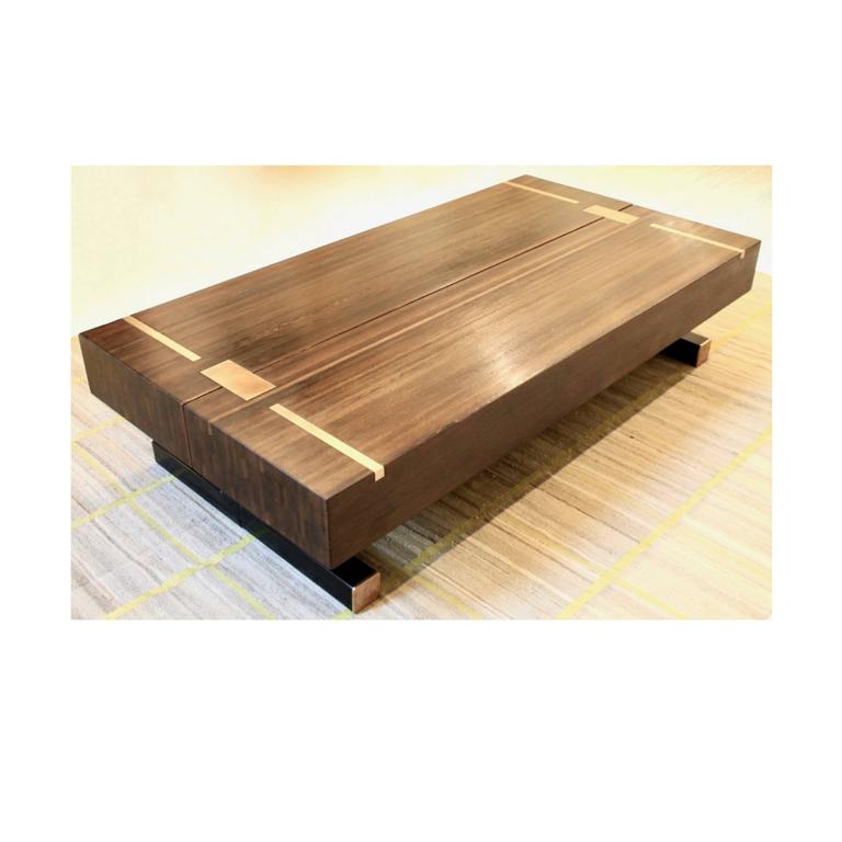 Contemporary Coffee Table Using A J Wabbes 1960 S Wenge End Grain Contemporary Coffee Table Using A J Wabbes 1960 S Wenge End Grain Wood Top