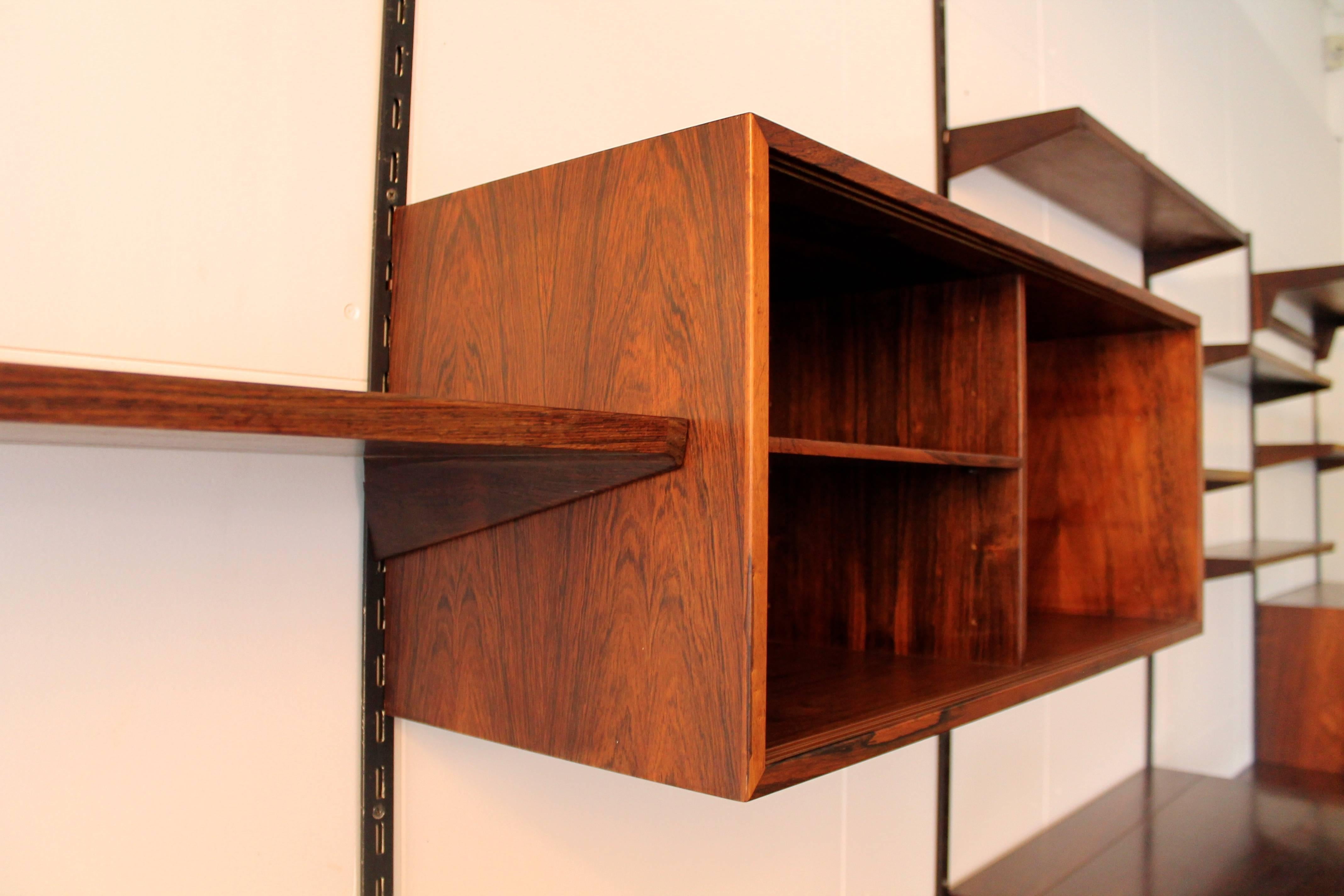 Beautiful 1960s Wall Unit by Kai Kristiansen, Denmark In Good Condition In Brussels, BE