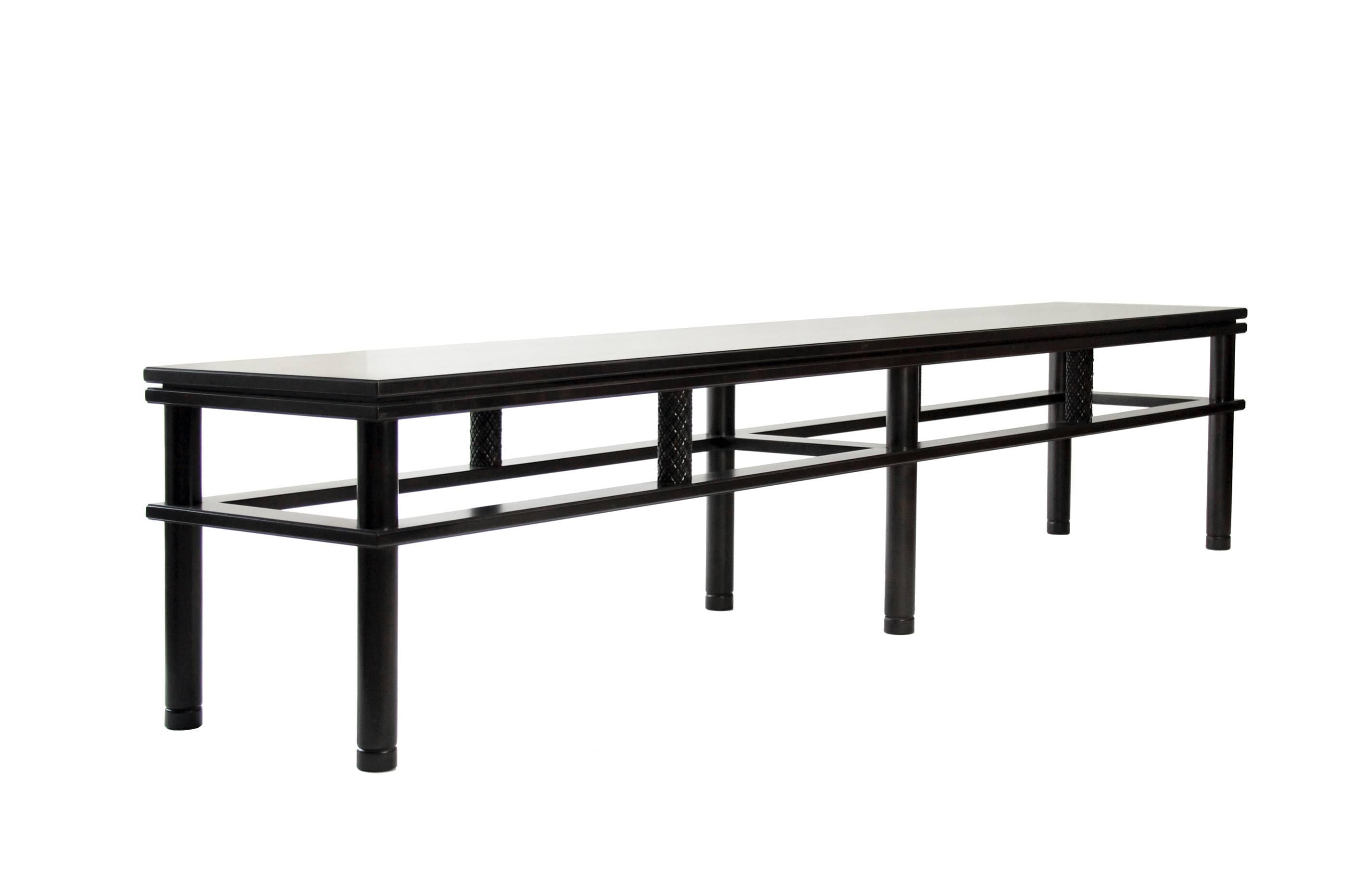 American Olneyville Table or Sofa in Ebonized Maple For Sale