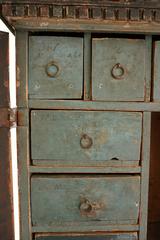 Swedish Spice Cabinet with 18 Small Drawers, Baroque