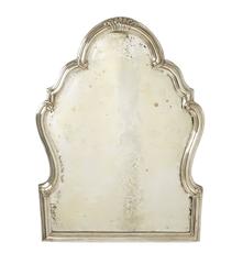 Rare Mid-18th Century Mirror with Silver Frame, Copenhagen, 1762