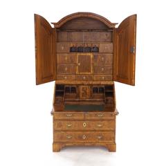 Danish 18th Century Walnut Bureau Cabinet, Baroque, Made circa 1750
